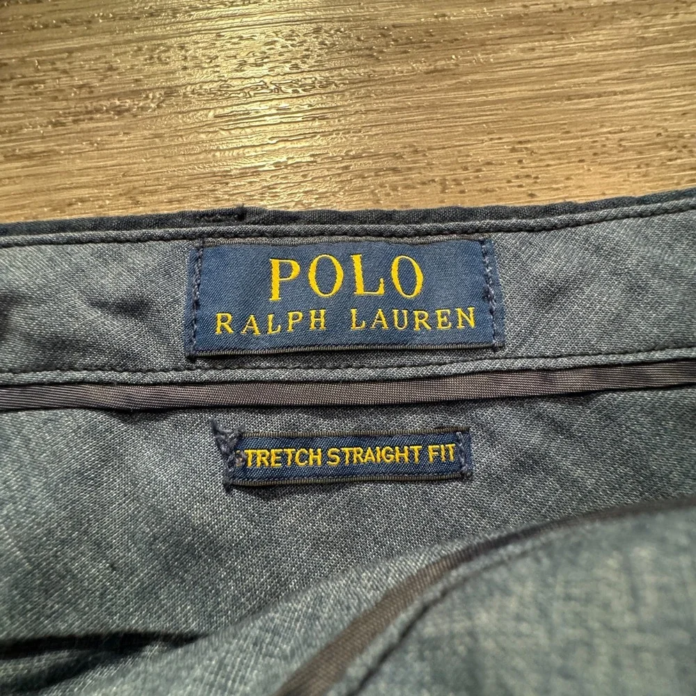Polo Ralph Lauren Shorts Mens 38 Blue Seersucker Cotton Preppy Flat Front Pocket